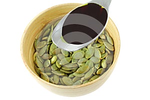 Pumpkin Seed Oil and Roasted Pumpkin Seeds