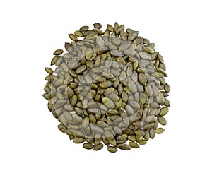 Pumpkin seeds isolated on white