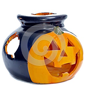 Pumpkin-shaped burner/aromatherapy lamp