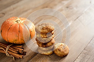 Pumpkin Snickerdoodle Cookies