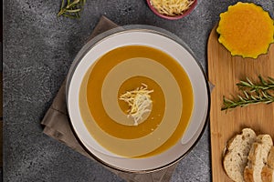 Pumpkin Soup, typical of Peru, also called as: Zapallo Loche photo