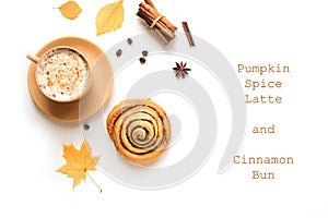 Pumpkin Spice Latte and Cinnabon