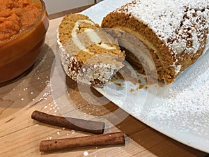 Pumpkin Swiss Cake Roll