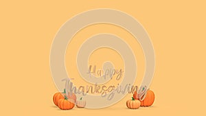 The pumpkin for Thanksgiving day concept 3d rendering