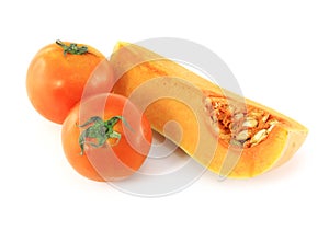 Pumpkin and tomatoes