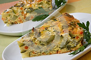 Pumpkin vegetable pie