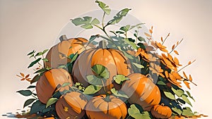 Pumpkins in Autumn season