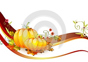 Pumpkins composition made in illustrator cs4