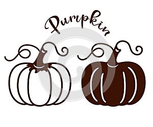 Pumpkins for cutting, sublimation and printing. Vector file for cutting