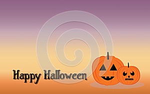 Pumpkins devil in halloween night