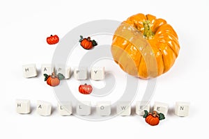 Pumpkins and happy halloween