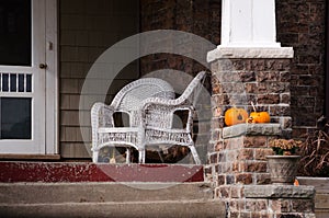 Pumpkins and porch
