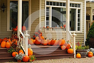 Pumpkins on Porch photo