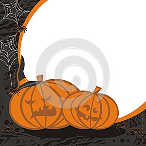 Pumpkins and spiders