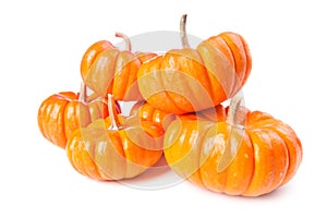 Pumpkins on a white background