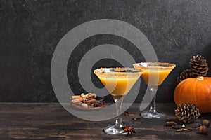 Pumpkintini pumpkin martini cocktail