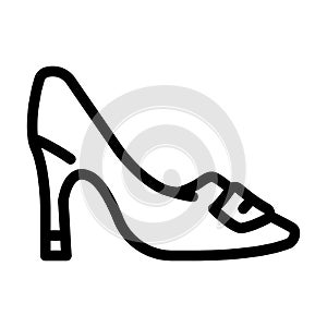 pumps and slingbacks line icon vector illustration photo
