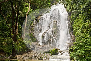 Pun Ya Ban Waterfall at Lamnam Kra Buri National Park in Ranong,Thailand