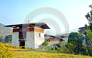 PUNA MOCCHU BAZAM : Antique wooden bridge at Punakha Dzong