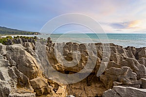 Punakaiki Pancake Rocks Blowholes in New Zealand