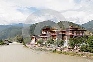 The Punakha Dzong, the administrative centre of Punakha dzongkhag in Punakha, Bhutan.