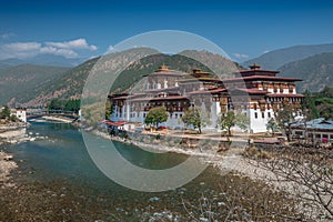 The Punakha Dzong, meaning the palace of great happiness or bliss is the administrative centre of Punakha District in Punakha, B