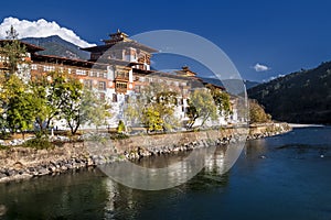 Punakha Dzong Monastery, one of the largest monestary in Asia, Punakha, Bhutan photo