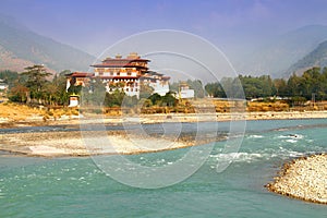 Punakha Dzong Monastery or Pungthang Dewachen Phodrang Palace o