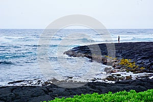 Punaluu black sand beach, Big Island, Hawaii