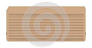 Punch card. Vintage computer data storage