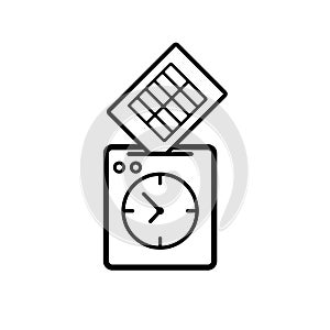 Punch clock icon