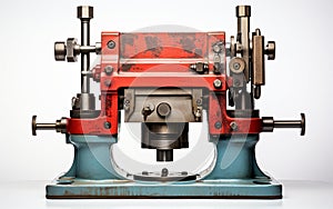 Punch Press machine isolated on transparent backgroundc.