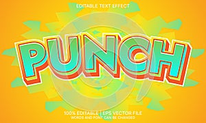 Punch text effect wrapped fun style