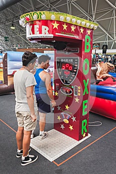 Punchball on display at Rocking the Park event in Milan, Italy