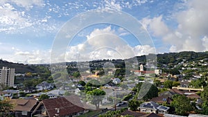 Punchbowl Crater, Makiki, Roosevelt High School, and Honolulu Ci