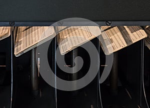 The punched card of an old device