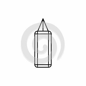 Punching bag for boxing icon, outline style