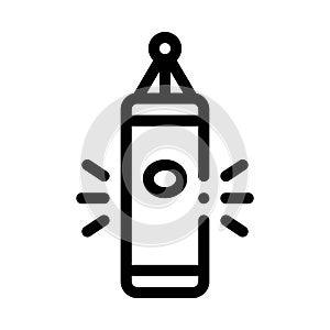 Punching Bag Icon Vector Outline Illustration