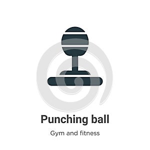 Punching ball vector icon on white background. Flat vector punching ball icon symbol sign from modern gym and fitness collection