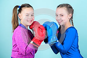 punching knockout. Childhood activity. Fitness. energy health. Sport success. Friendship. Happy children sportsman in