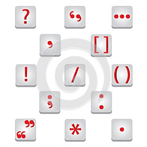 Punctuation marks icons