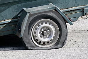 Punctured tyre