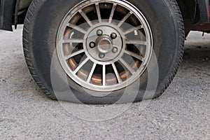 Punctured tyre