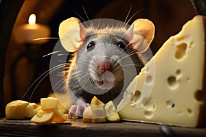 Pungent Rat cheese. Generate Ai