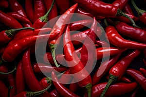 Pungent Red chili peppers. Generate Ai photo