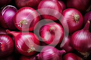 Pungent Red onions. Generate Ai photo