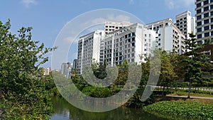 Punggol Waterway with apartments