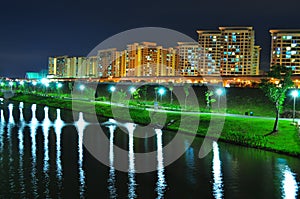 Punggol Waterway with parks and apartments