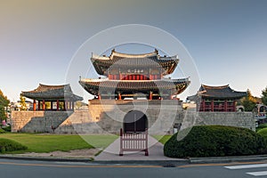 Pungnammun Gate, south gate of city wall of Jeonju remaining from Joseon Dynasty since 1768 in South Korea