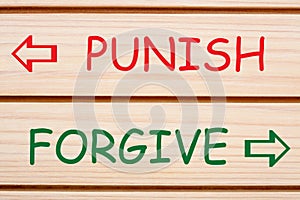 Punish Forgive Opposite Words